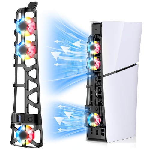Rgb cooling fan for ps5 - for,