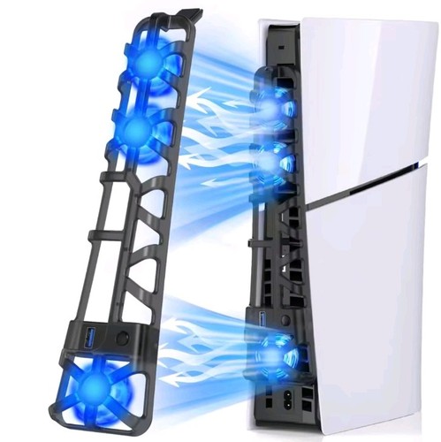 Black ps5 slim cooling fan - cooling,