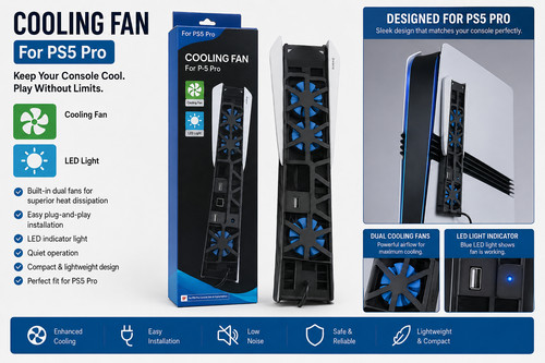 Ps5 pro cooling fan with - ps5, led
